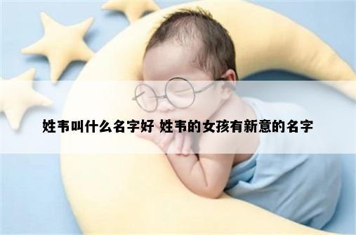 姓韦叫什么名字好 姓韦的女孩有新意的名字